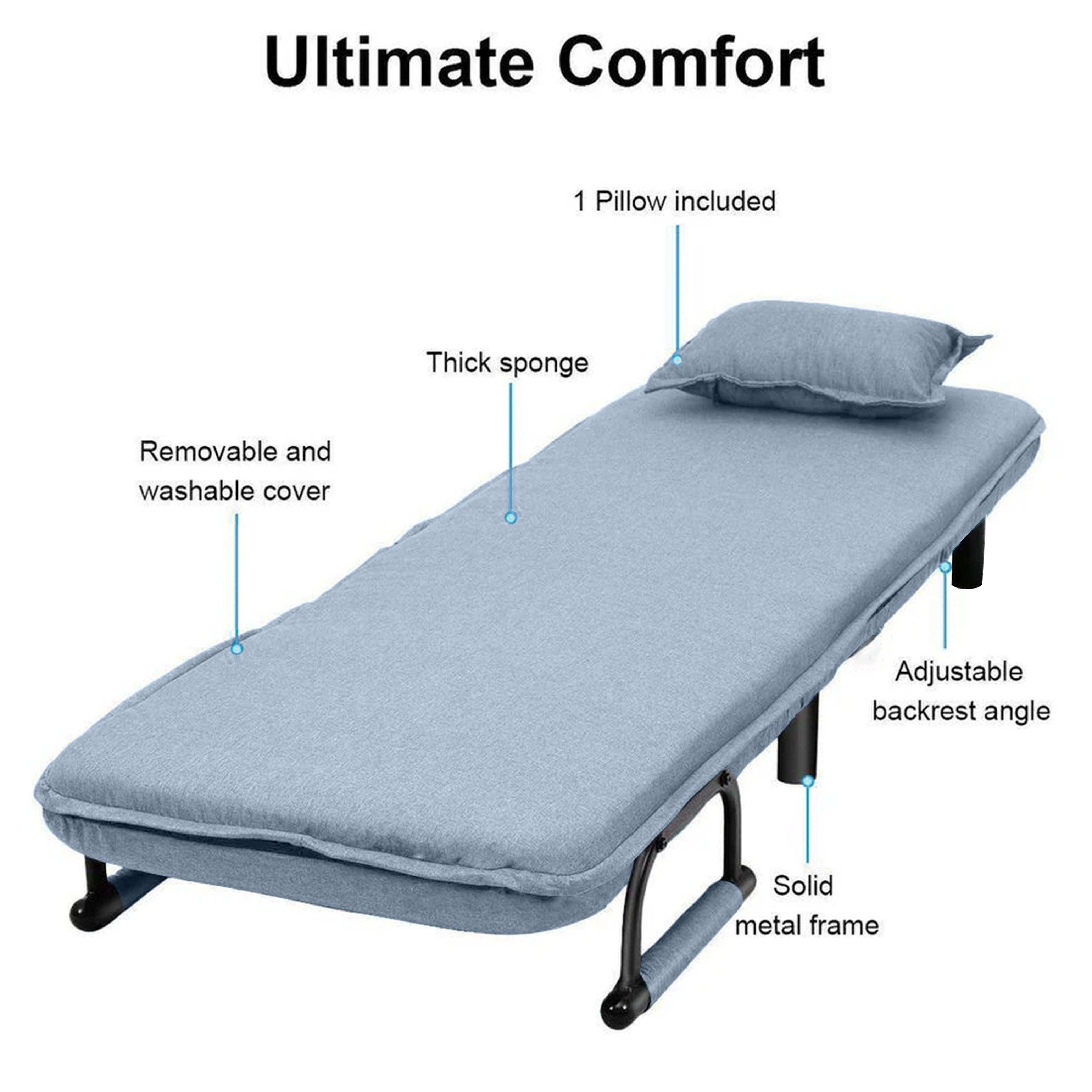 Convertible Sofa Bed Lake Blue