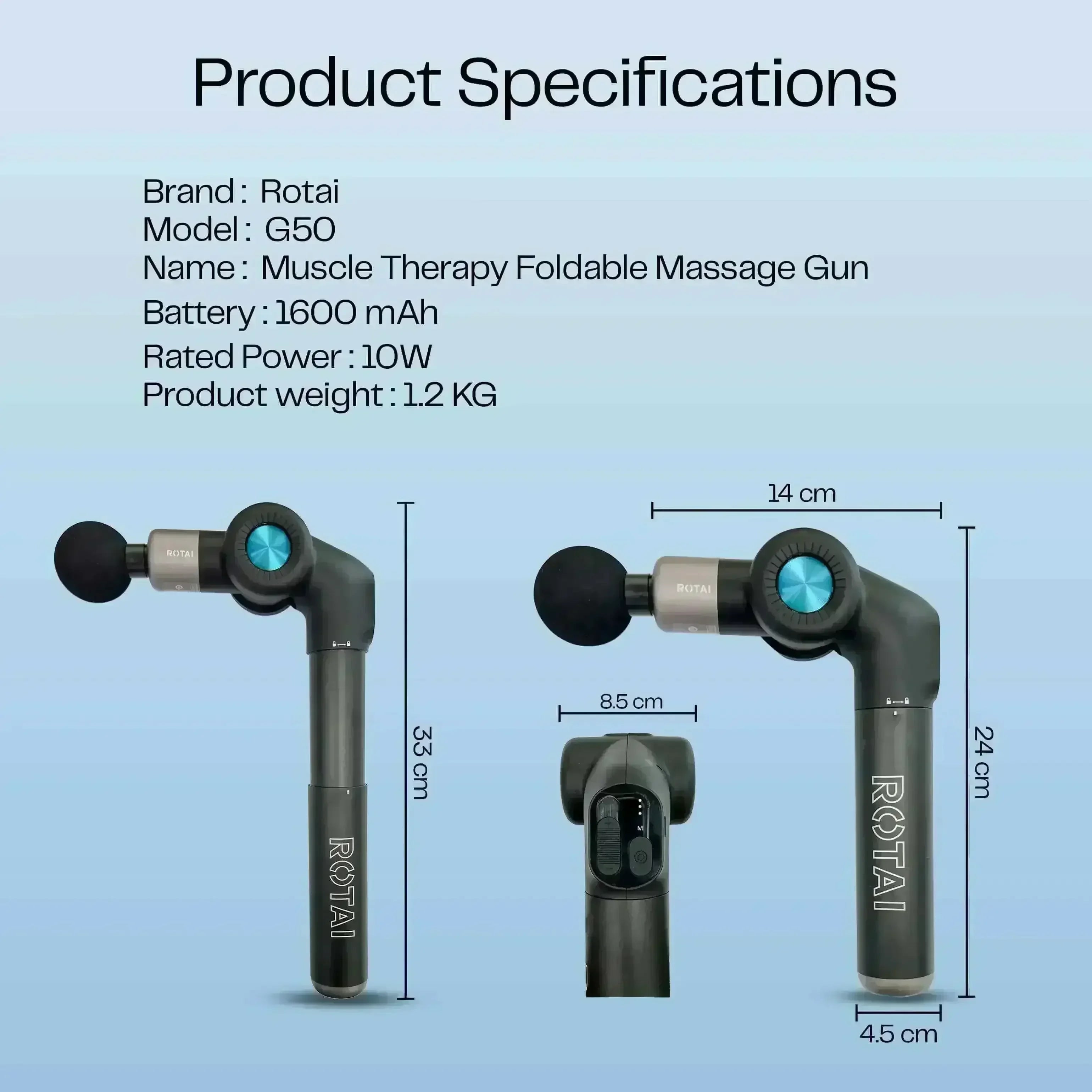 Muscle Therapy Foldable Massage Gun