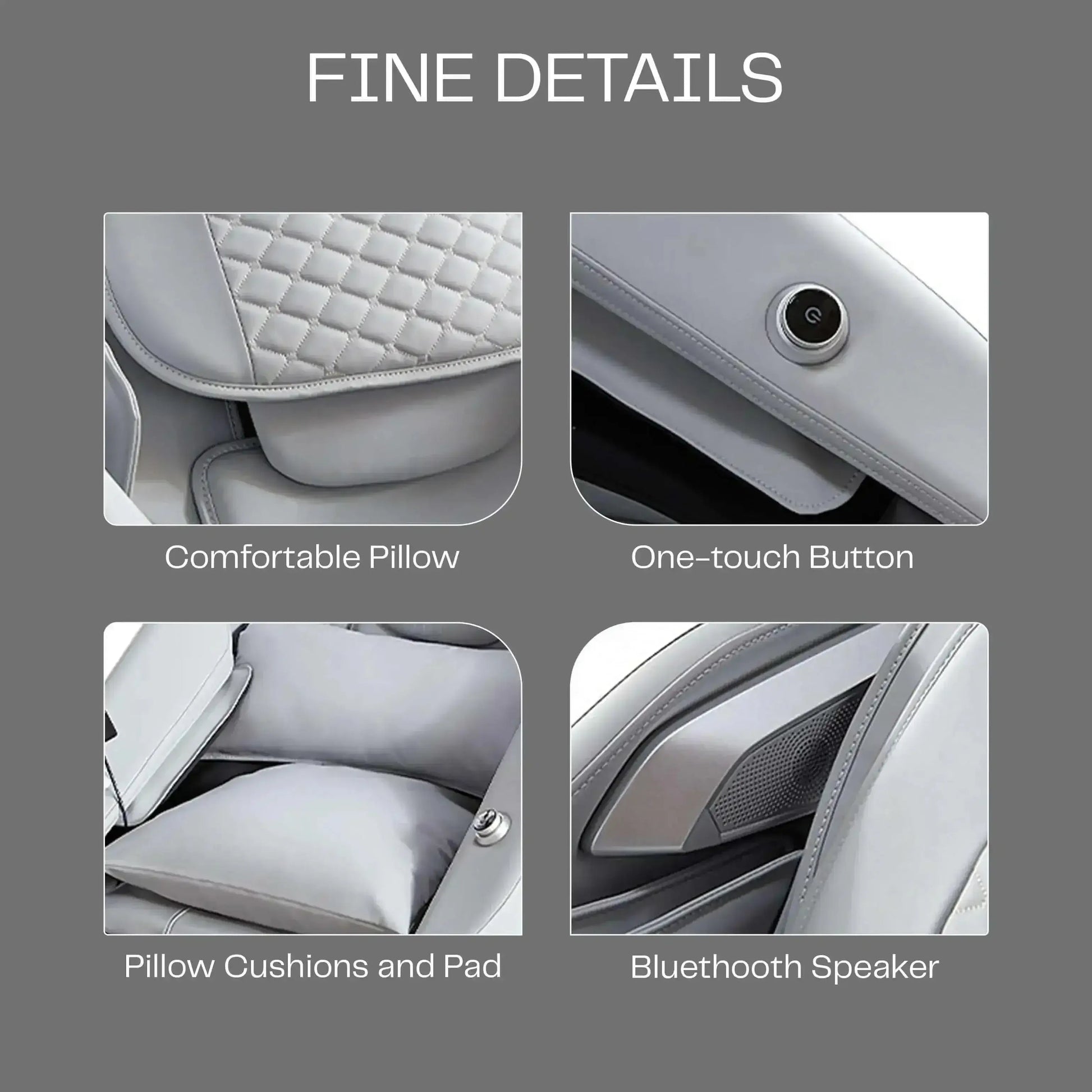 Ekanite 2 in 1 Massage Chair and Sofa (Grey) - Rotai - Best Massage Chair in Dubai UAE - Shop massage chairs in Dubai, UAE, Abu Dhabi