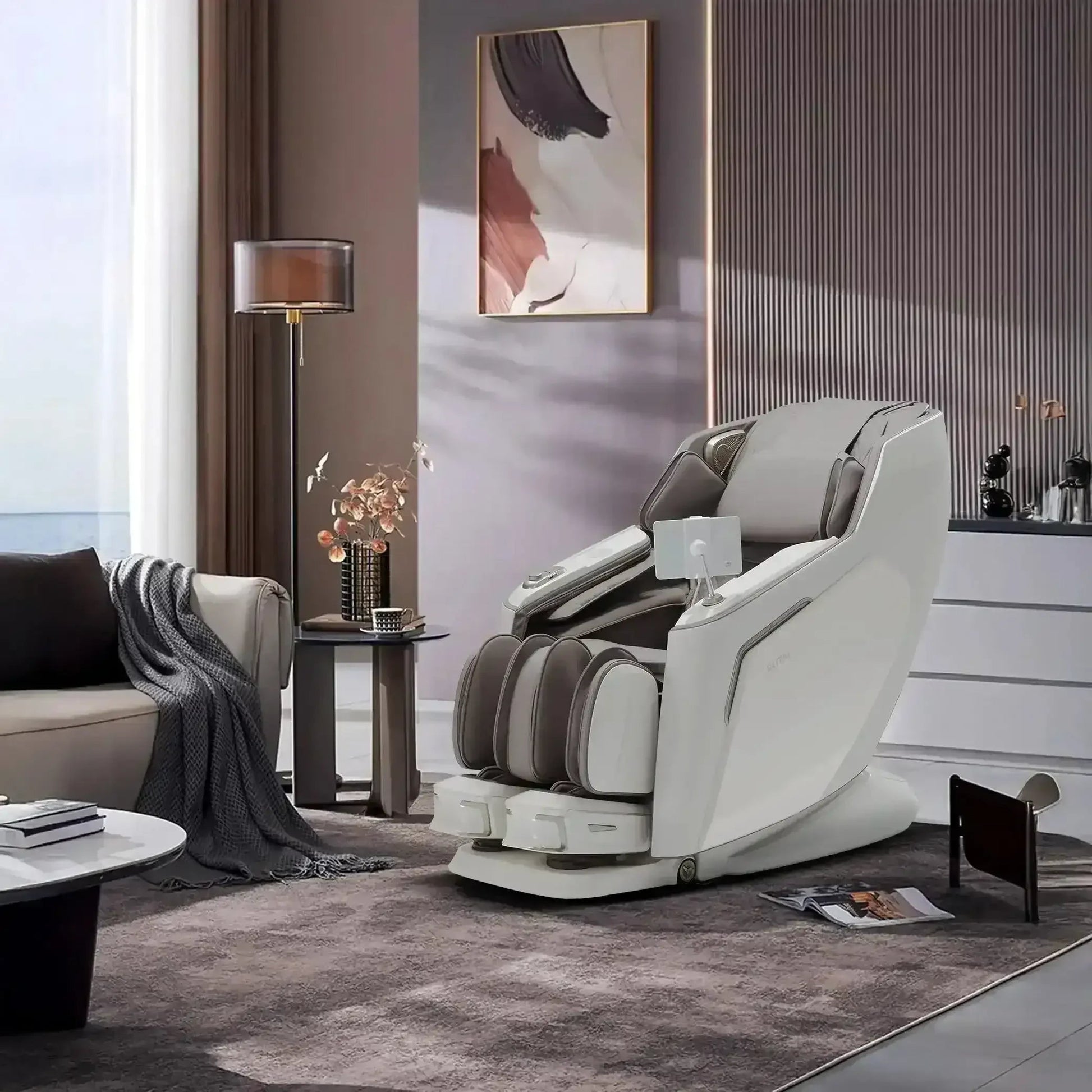 Vanquish Massage Chair (White) - Rotai - Best Massage Chair in Dubai UAE - Shop massage chairs in UAE, Saudi Arabia -Therapy Massage Chairs - Back, Neck, & Leg Pain Relief