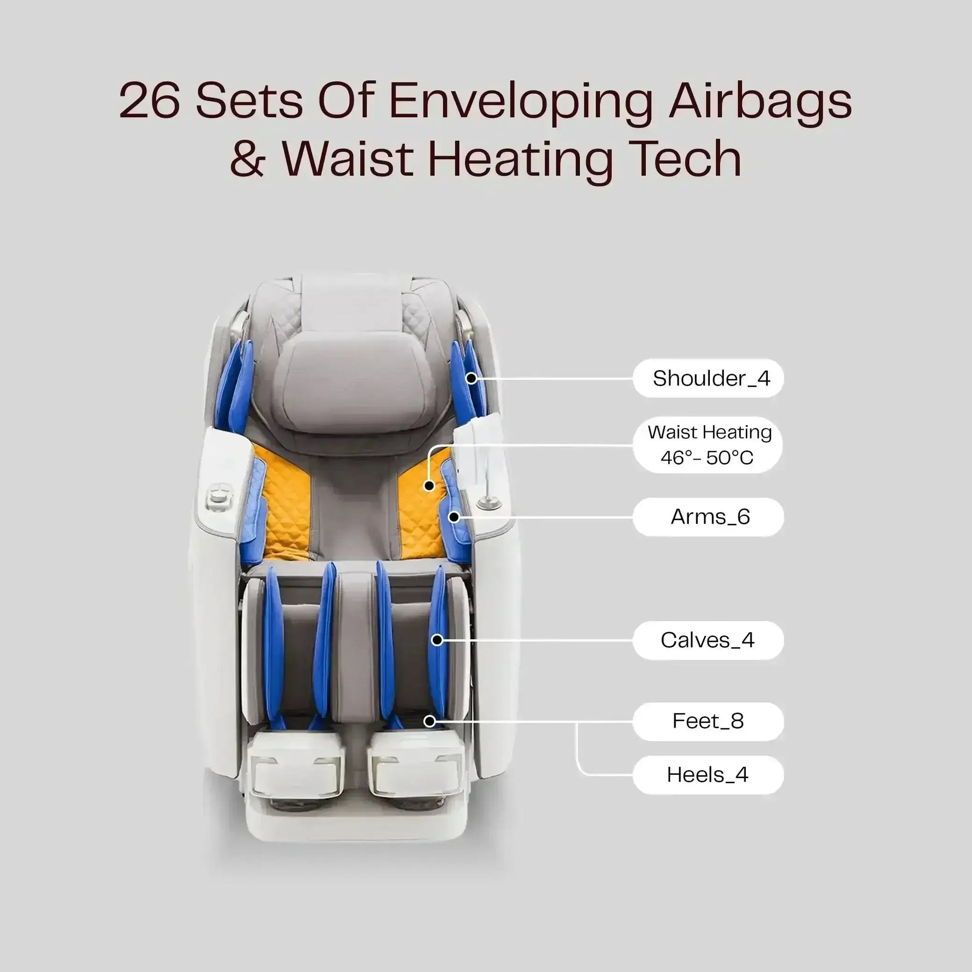 Vanquish Massage Chair (White) - Rotai - Best Massage Chair in Dubai UAE - Shop massage chairs in UAE, Saudi Arabia -Therapy Massage Chairs - Back, Neck, & Leg Pain Relief