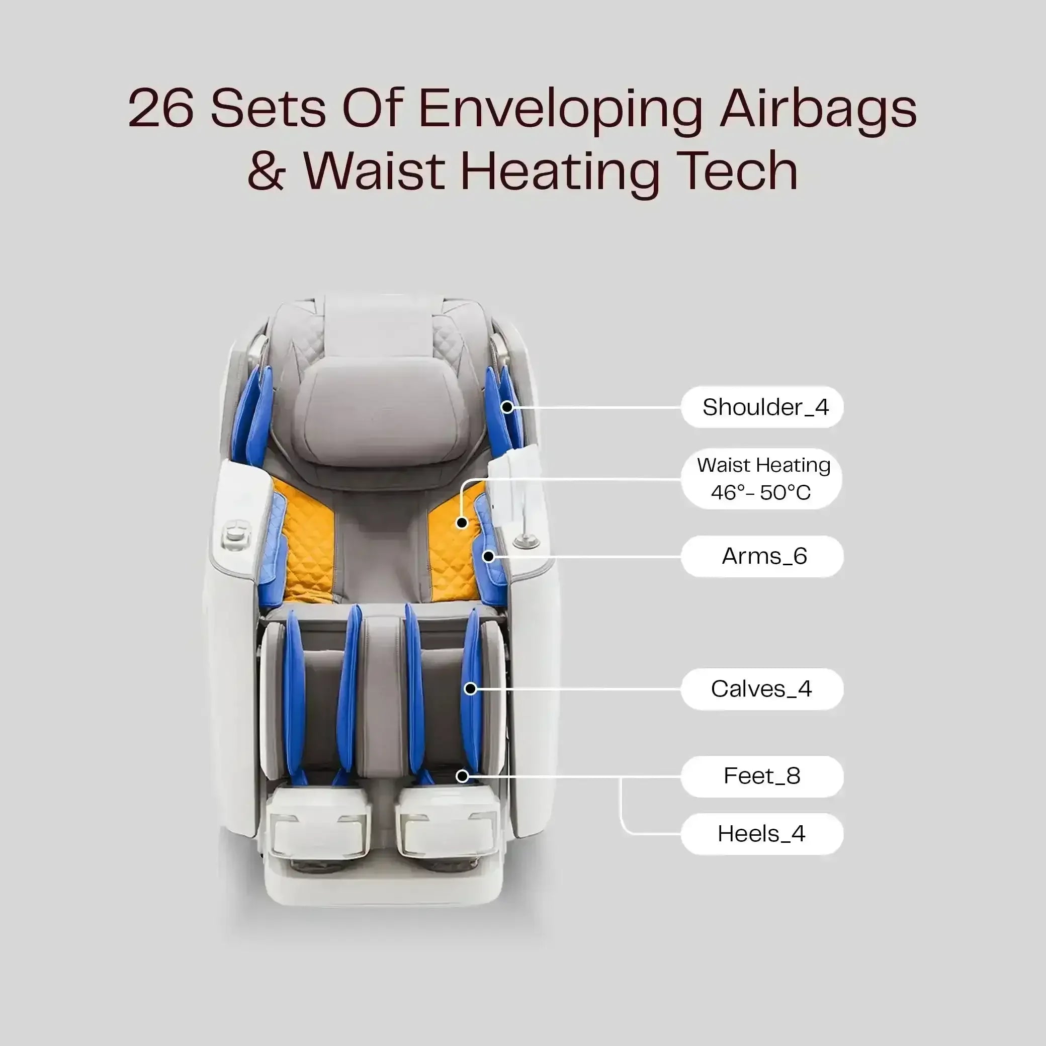 Vanquish Massage Chair (White) - Rotai - Best Massage Chair in Dubai UAE - Shop massage chairs in UAE, Saudi Arabia -Therapy Massage Chairs - Back, Neck, & Leg Pain Relief