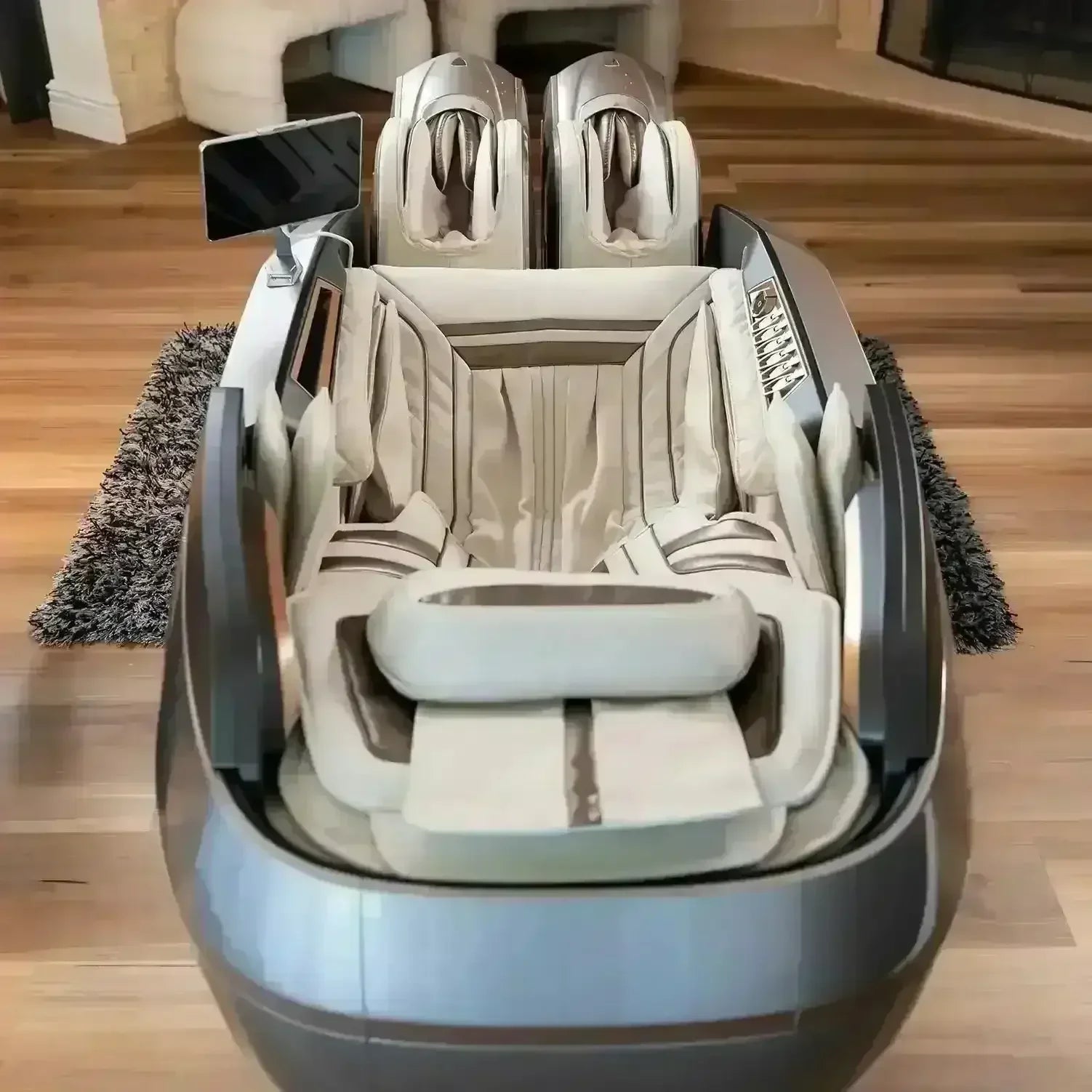 AI Robotic Massage Chair (Glacier Silver) - Rotai - Best Massage Chair in Dubai UAE - Shop massage chairs in Dubai, UAE, Abu Dhabi