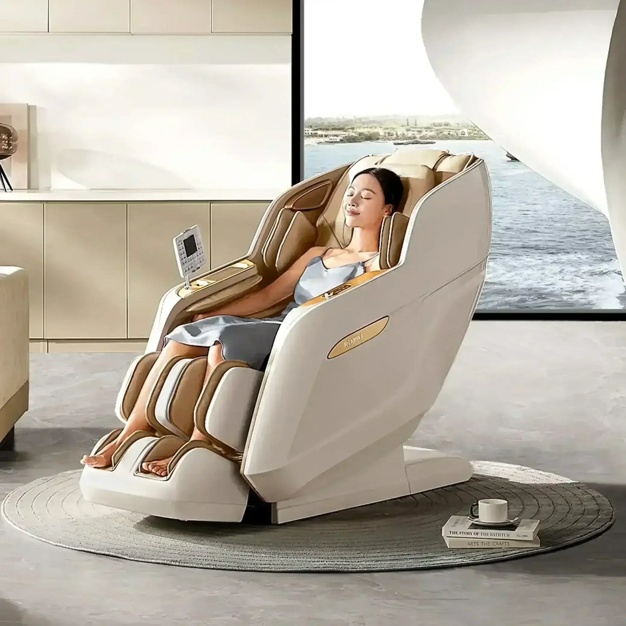 Royal Signature (White) - Rotai - Best Massage Chair in Dubai UAE - Shop massage chairs in UAE, Saudi Arabia -Therapy Massage Chairs - Back, Neck, & Leg Pain Relief