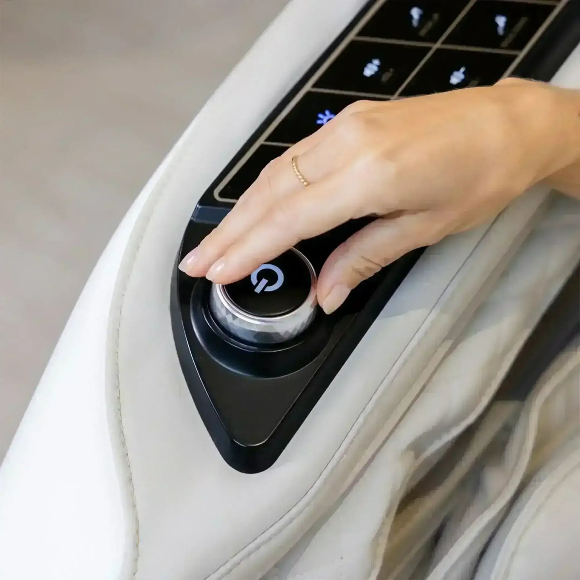 Advanced AI Robotic Massage Chair (Beige) - Rotai - Best Massage Chair in Dubai UAE - Shop massage chairs in UAE, Saudi Arabia -Therapy Massage Chairs - Back, Neck, & Leg Pain Relief