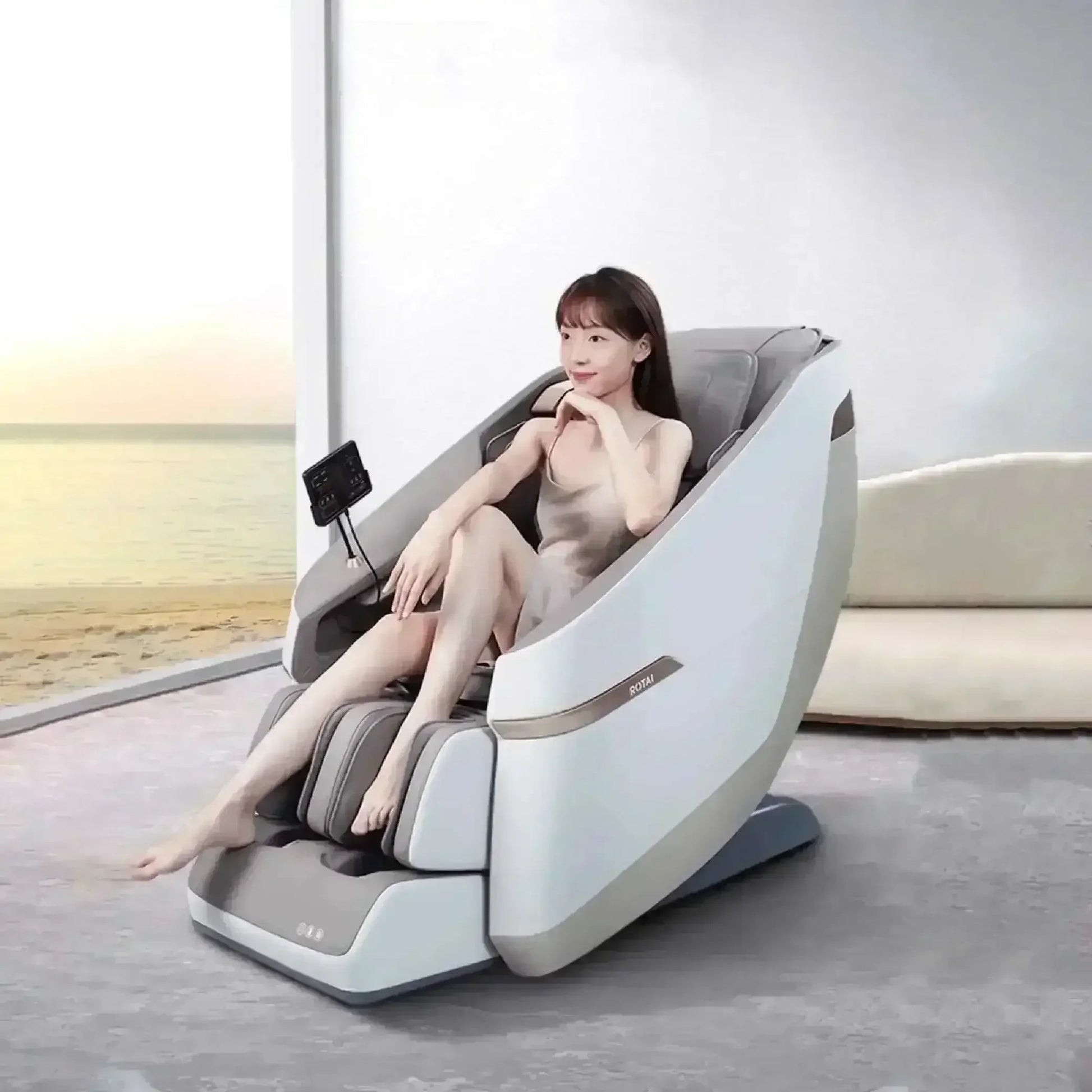 Jimny Massage Chair (Grey) - Rotai - Best Massage Chair in Dubai UAE - Shop massage chairs in Dubai, UAE, Abu Dhabi