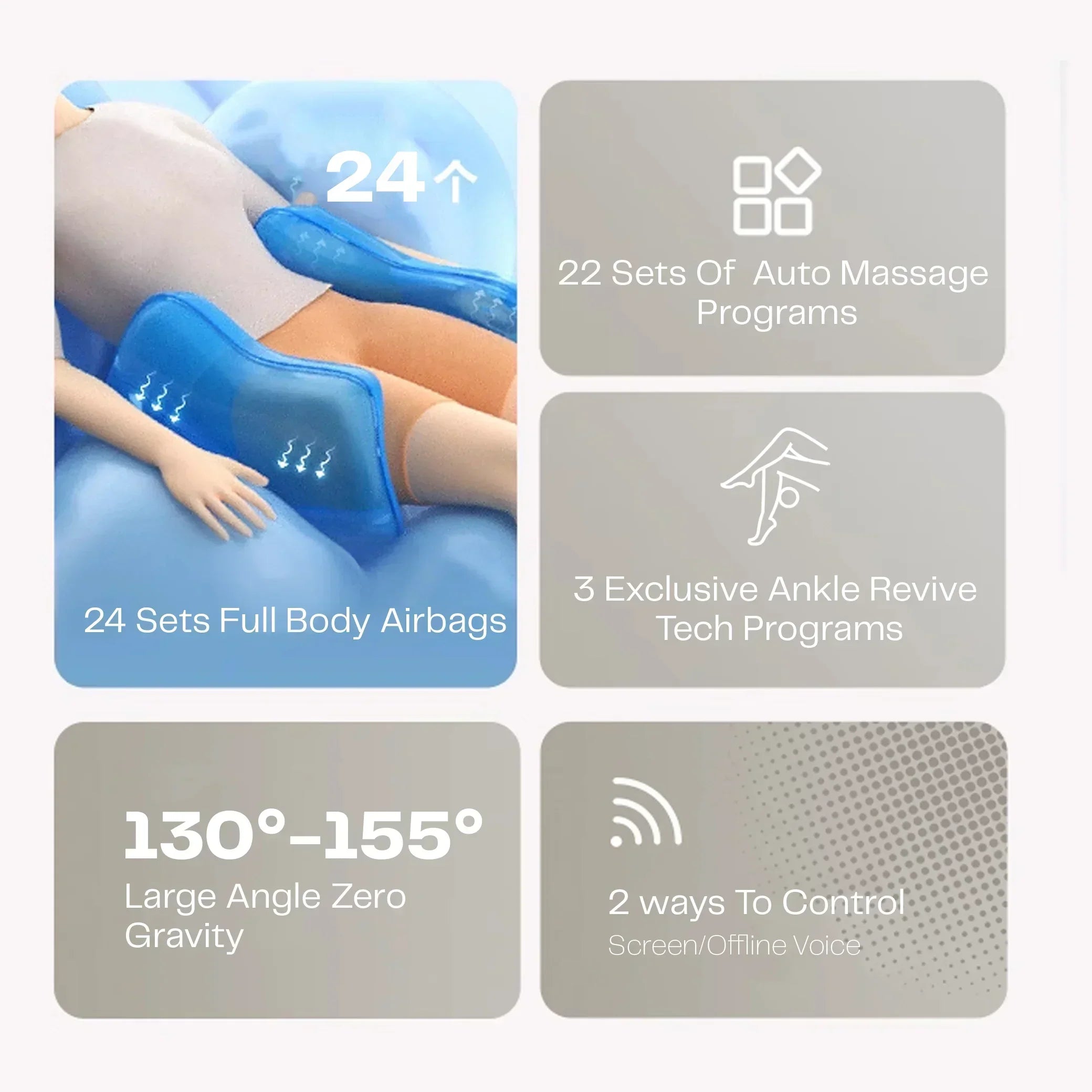 Jazz Recovery Massage Chair (BLUE) - Rotai - Best Massage Chair in Dubai UAE - Shop massage chairs in UAE, Saudi Arabia -Therapy Massage Chairs - Back, Neck, & Leg Pain Relief