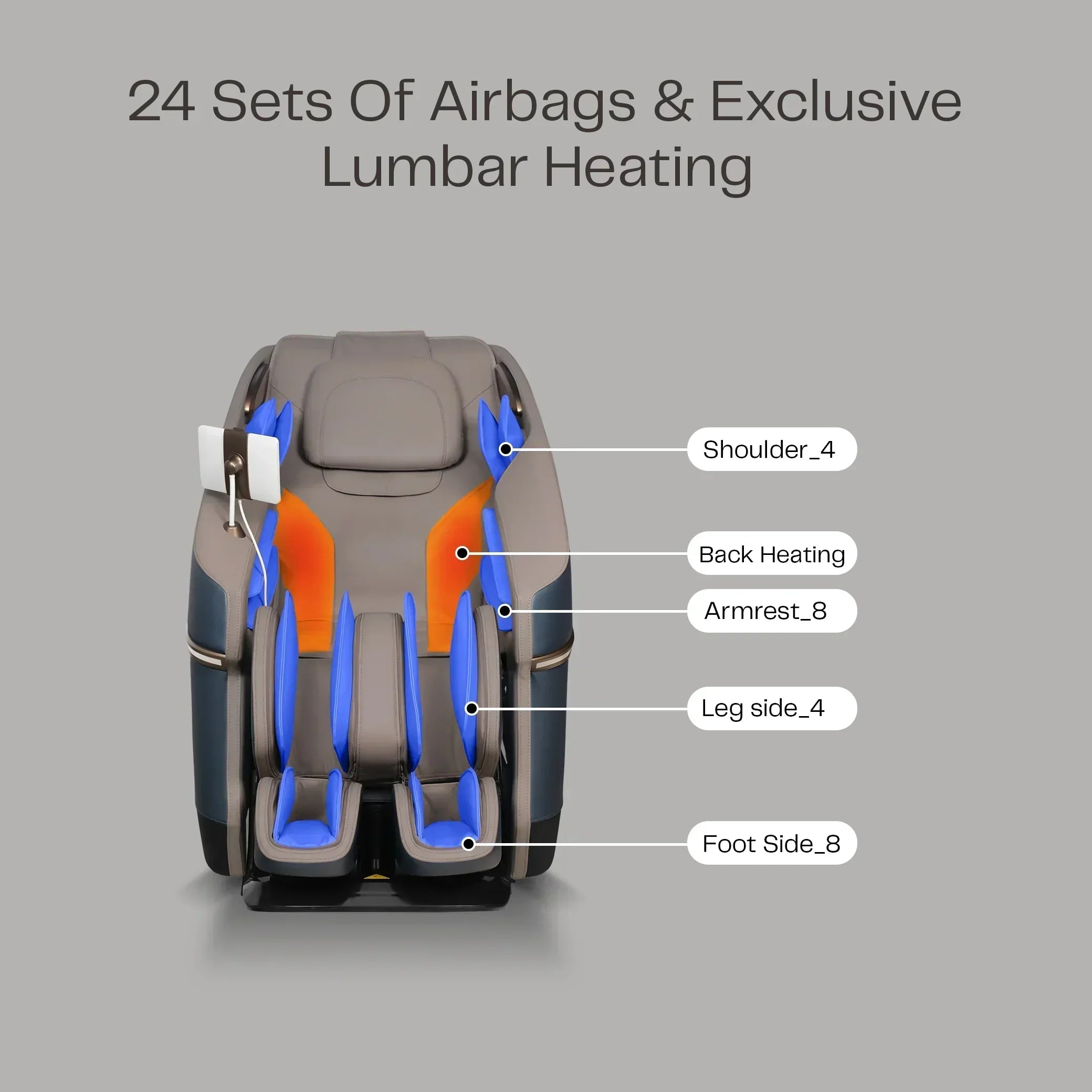 Jazz Recovery Massage Chair (BLUE) - Rotai - Best Massage Chair in Dubai UAE - Shop massage chairs in UAE, Saudi Arabia -Therapy Massage Chairs - Back, Neck, & Leg Pain Relief