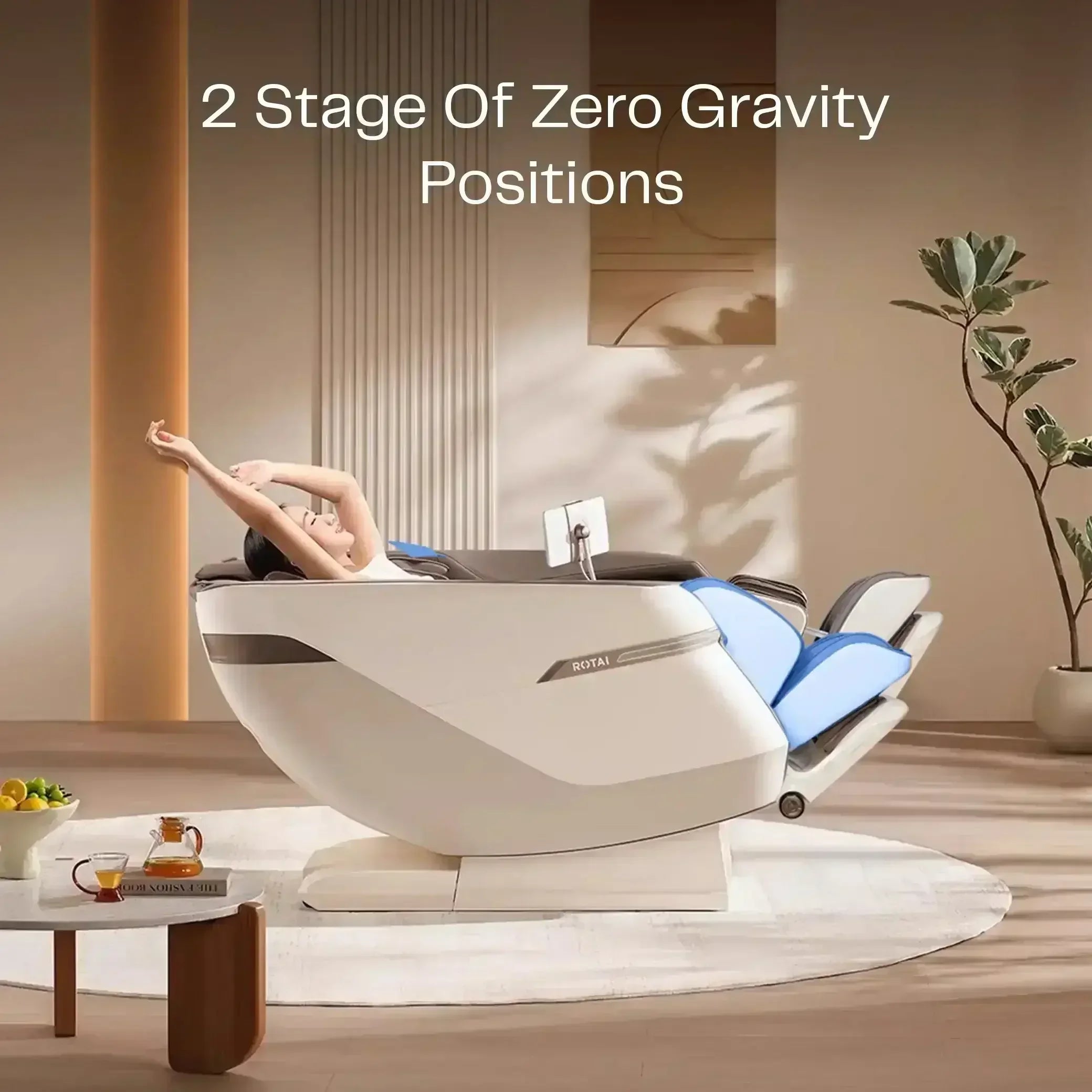 Jazz Recovery Massage Chair (WHITE) - Rotai - Best Massage Chair in Dubai UAE - Shop massage chairs in UAE, Saudi Arabia -Therapy Massage Chairs - Back, Neck, & Leg Pain Relief