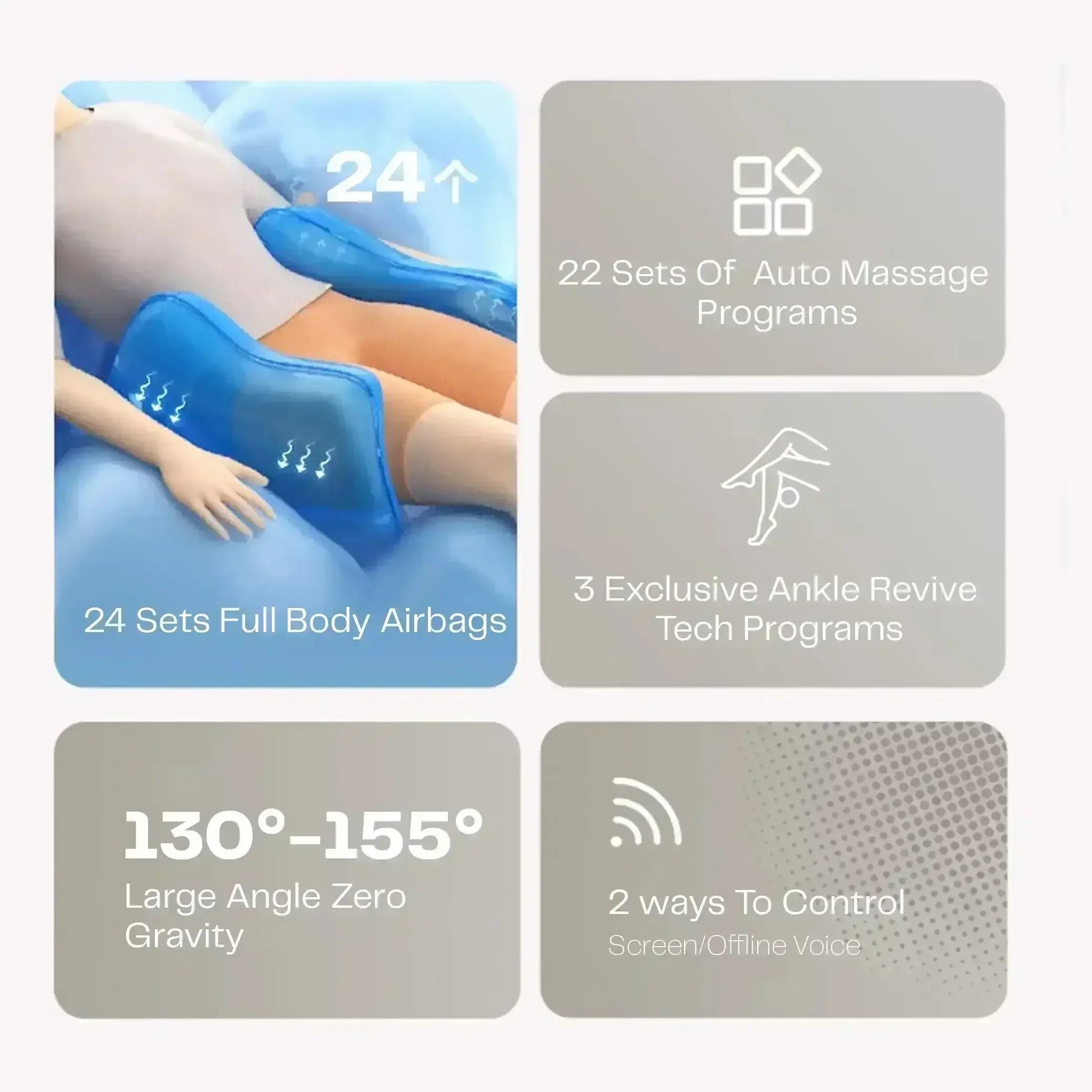 Jazz Recovery Massage Chair (WHITE) - Rotai - Best Massage Chair in Dubai UAE - Shop massage chairs in UAE, Saudi Arabia -Therapy Massage Chairs - Back, Neck, & Leg Pain Relief