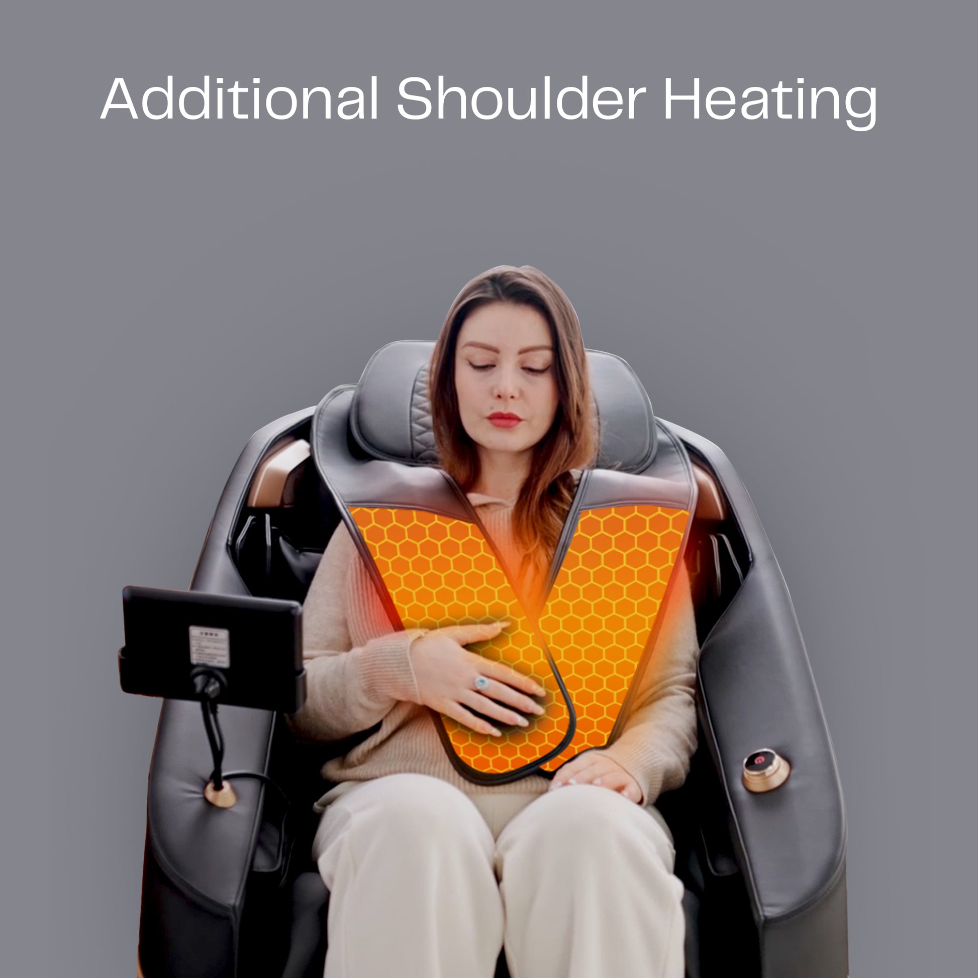 كرسي مساج A37 أسود مزود بوسائد هوائية لتدليك شامل للجسم | A37 black airbag massage chair full body compression