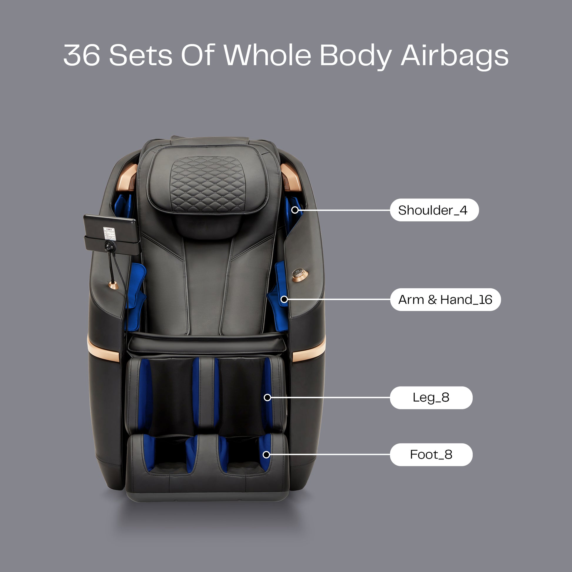 كرسي مساج A37 أسود لتدليك الظهر بعمق وتقنيات احترافية | A37 black back massage chair deep tissue massage