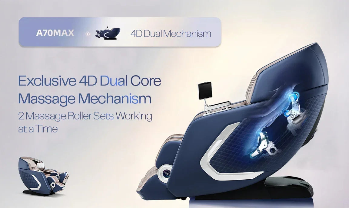 أفضل كرسي مساج Bi Stretch أزرق في السعودية مع تقنيات حديثة | Best Bi Stretch blue massage chair in Saudi Arabia